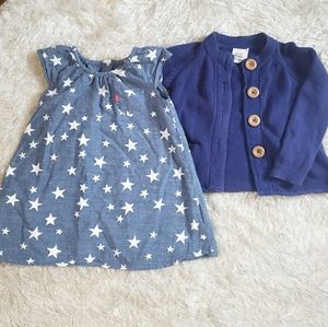 MINI BODEN EUC Sweater, Levis Dress, Size 3T